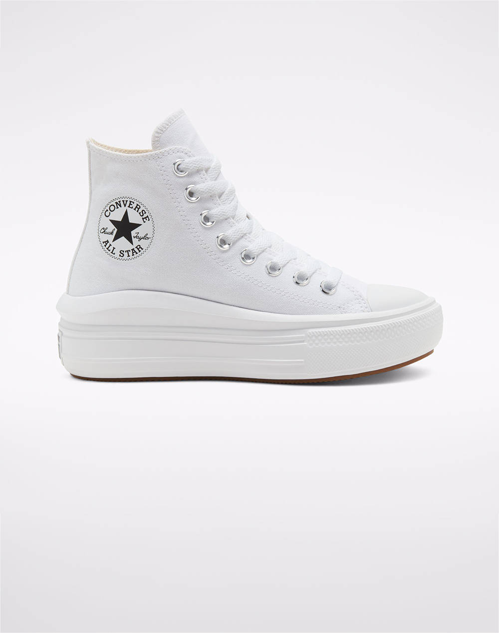 Converse Chuck Taylor All Star Move Γυναικα Παπουτσια Sneakers White Υφασμα 568498C 102