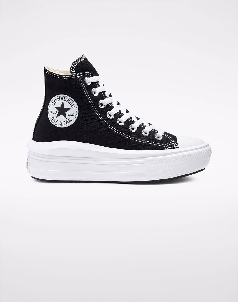 Converse Chuck Taylor All Star Move Γυναικα Παπουτσια Sneakers Black Υφασμα 568497C 001