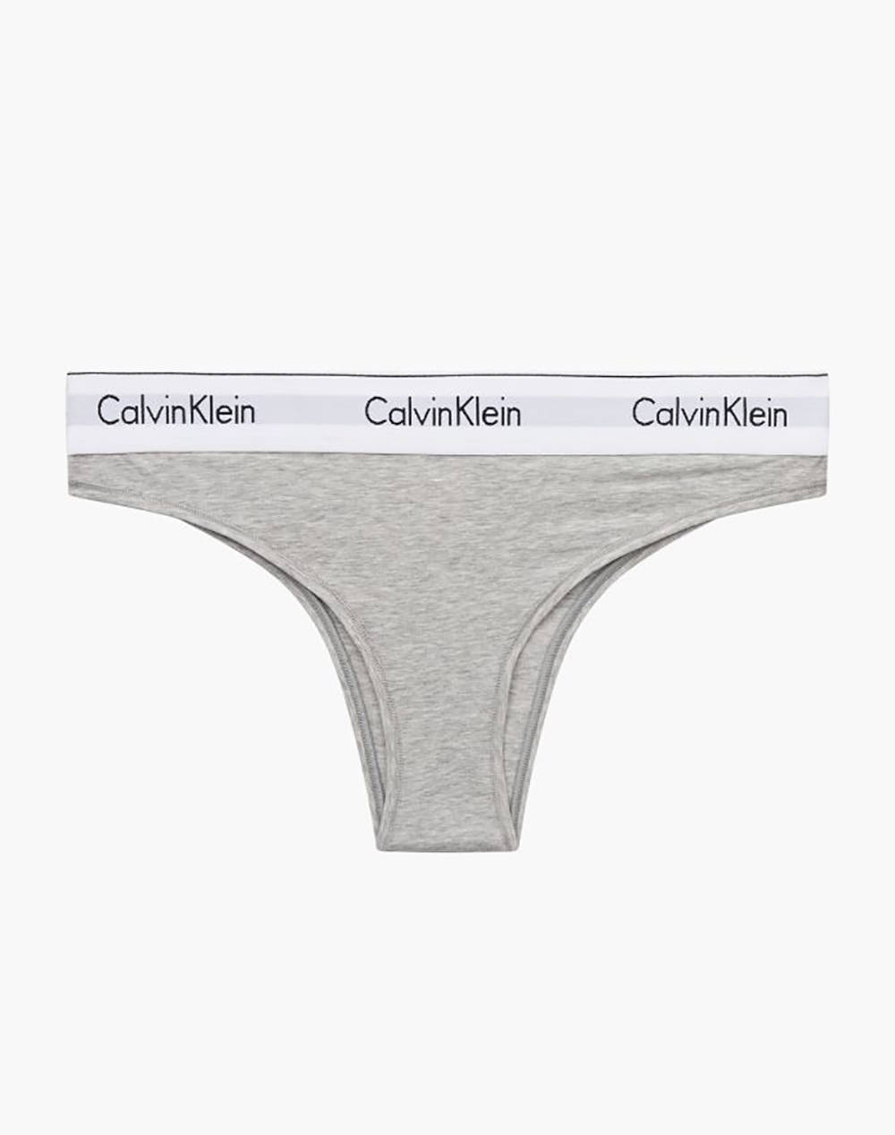 Calvin Klein Thong Women Umderwear Briefs Gray Cotton,Elastic,Woolen Mixture 000Qf5981E P7A Female Briefs
