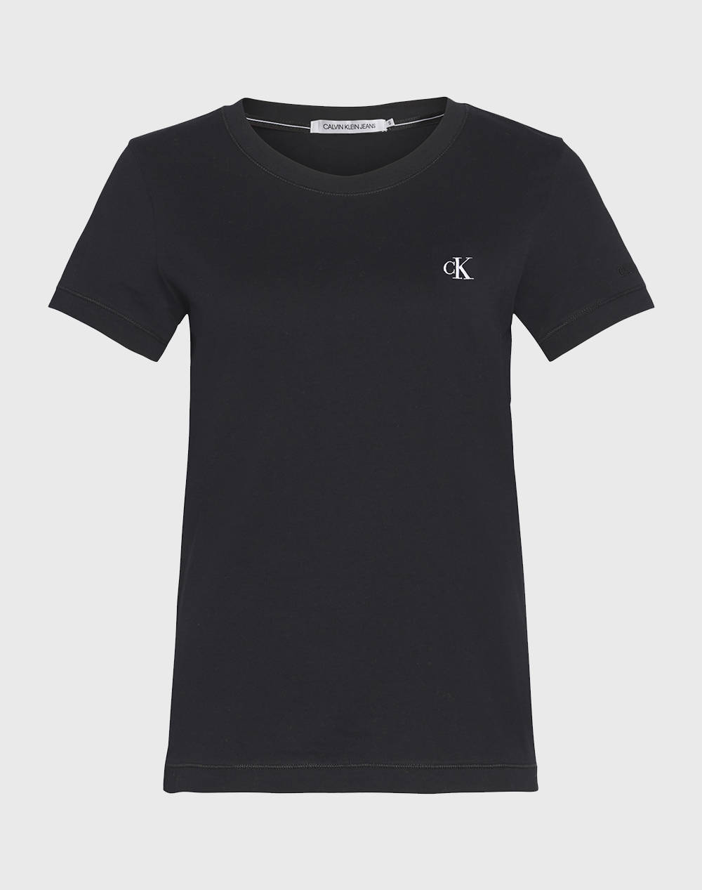 Calvin Klein Jeans Ck Embroidery Slim Tee Γυναικα Ρουχα Μπλουζες Τ Shirt Black Βαμβακι J20j212883 Bae - Koolfly