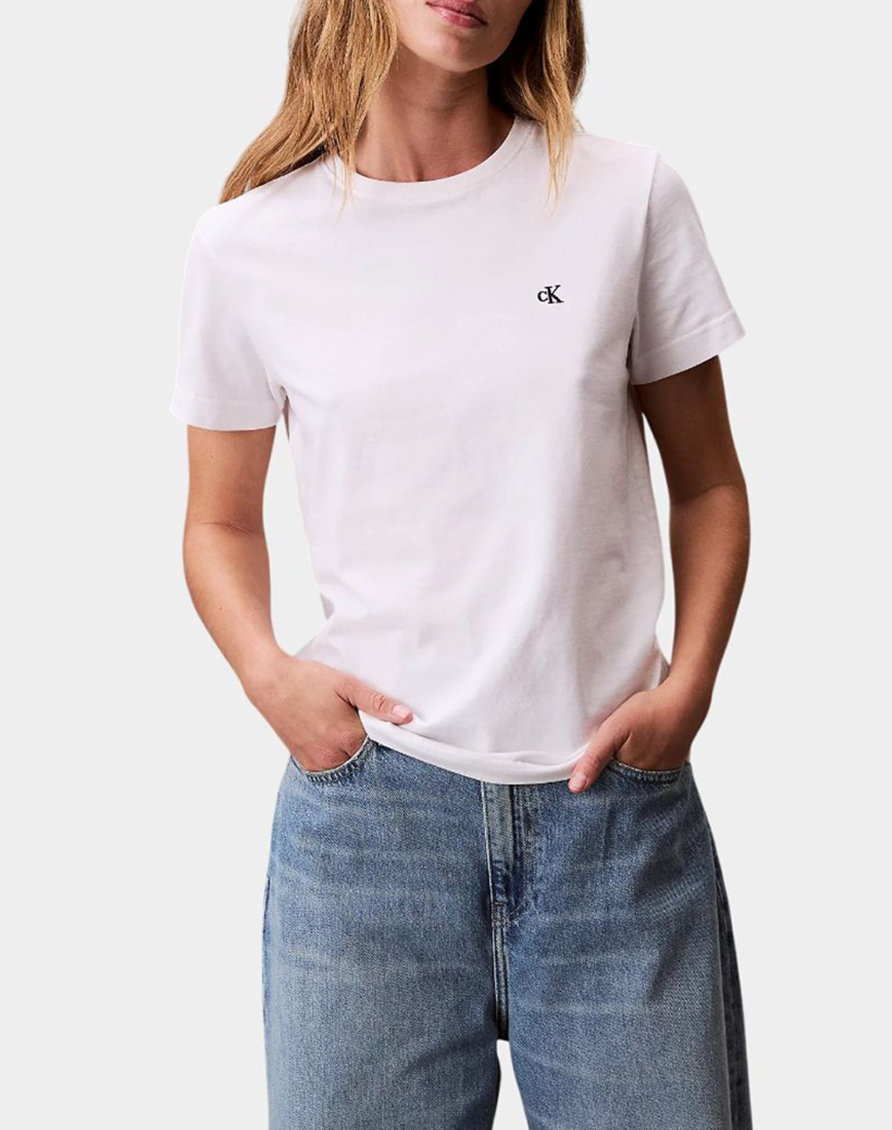 Calvin Klein Jeans Archive Jersey Crew Tee Eu Γυναικα Ρουχα Μπλουζες Τ Shirt White Βαμβακι Lv047b224g Yaa - Koolfly
