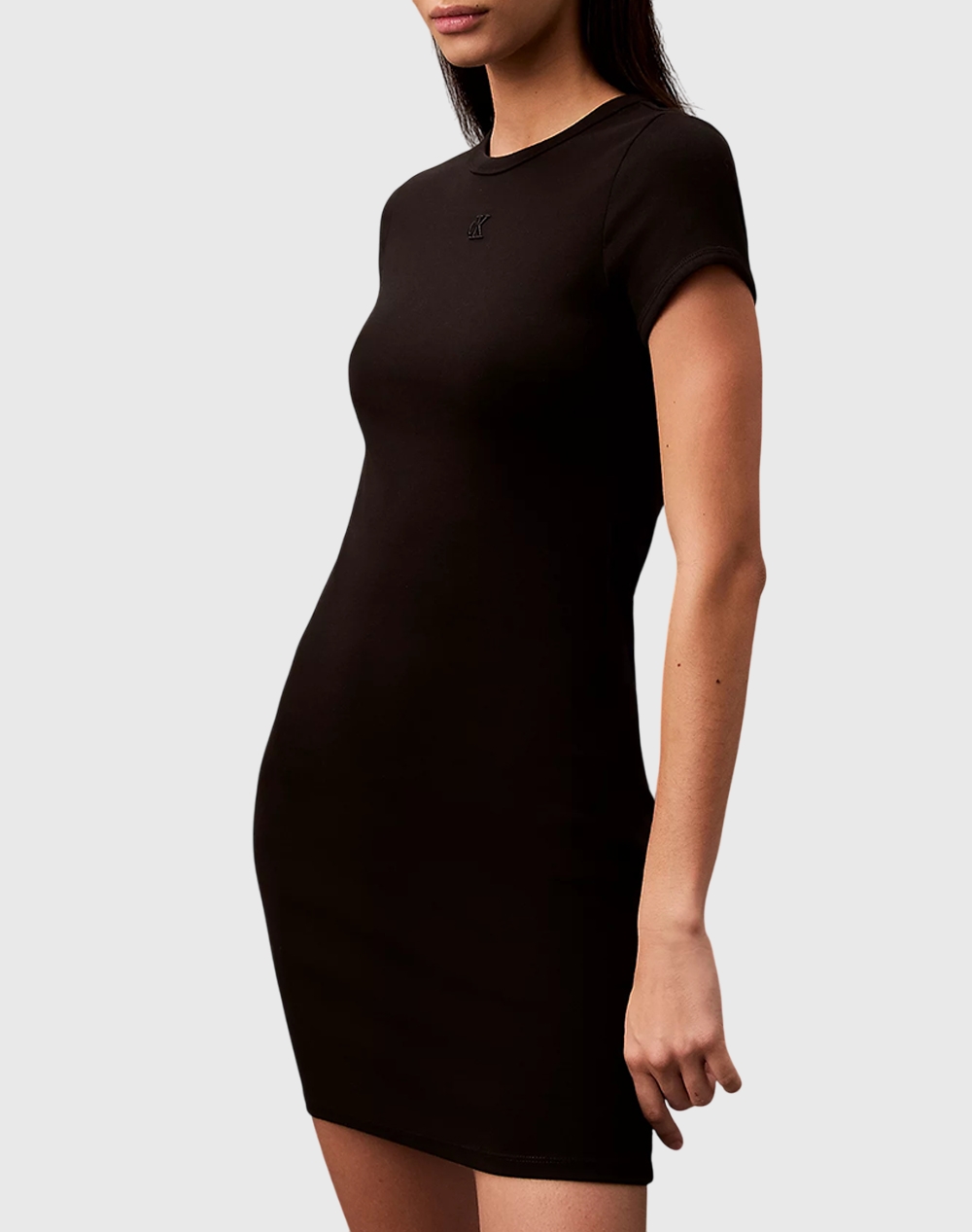 Calvin Klein Ss Co Contour 1X1 Rib Mini Dress Γυναικα Ρουχα Φορεματα Black Βαμβακιμε Ελασταν Lv047B266G Ub1