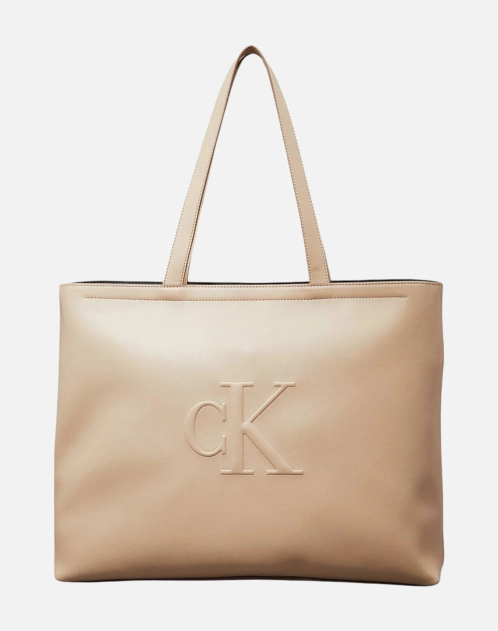 Calvin Klein Sculpted Slim Tote34 Women Accessories Bags Biege Imitation Leather Lv04K3070G Pbf Female Bags Biege