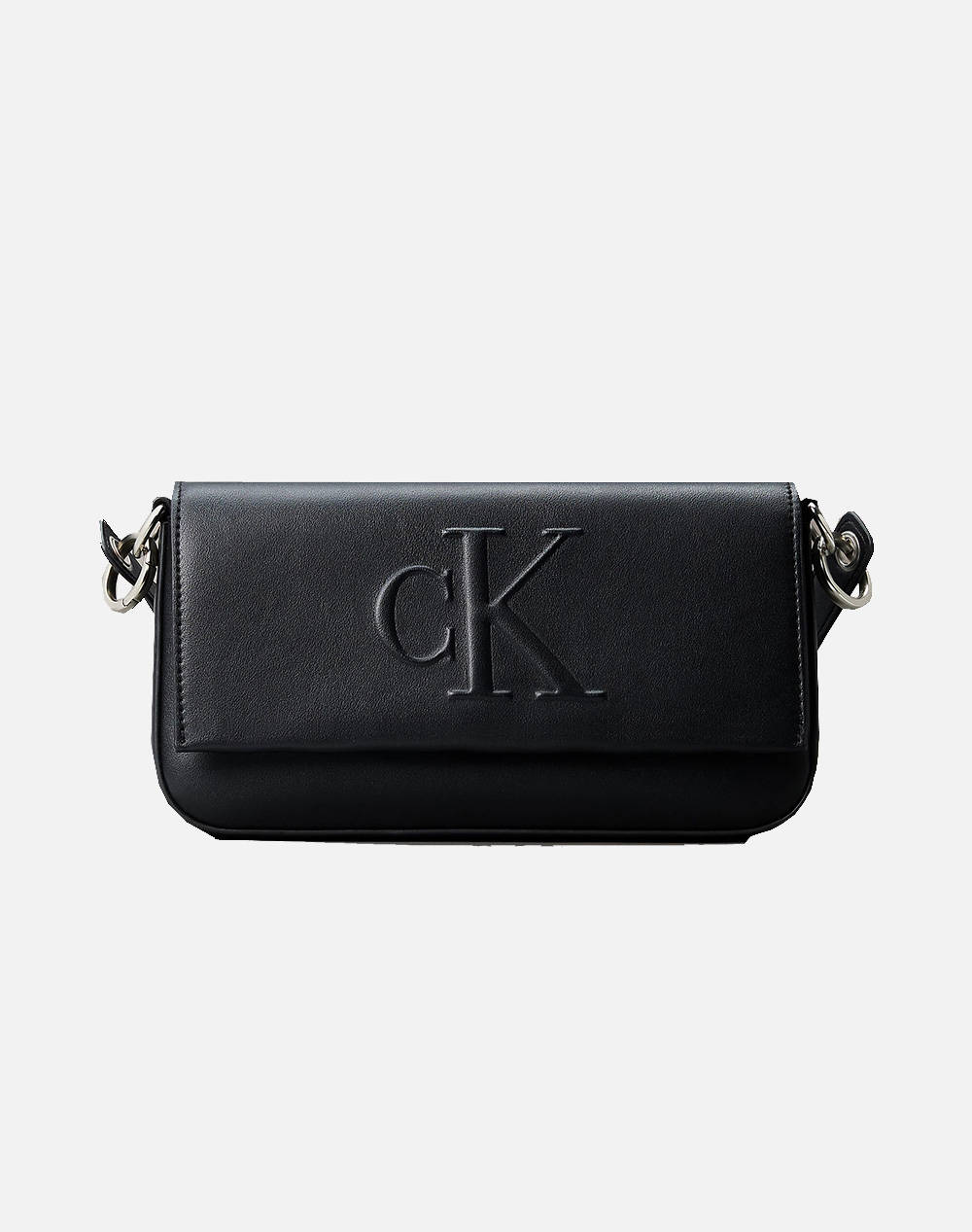 Calvin Klein Sculpted Flap Shoulder Pouch25 (Dimensions: 14 X 24.5 X 4Cm.) Women Accessories Bags Black Imitation Leather Lv04K3148G Ub1 Female Bags