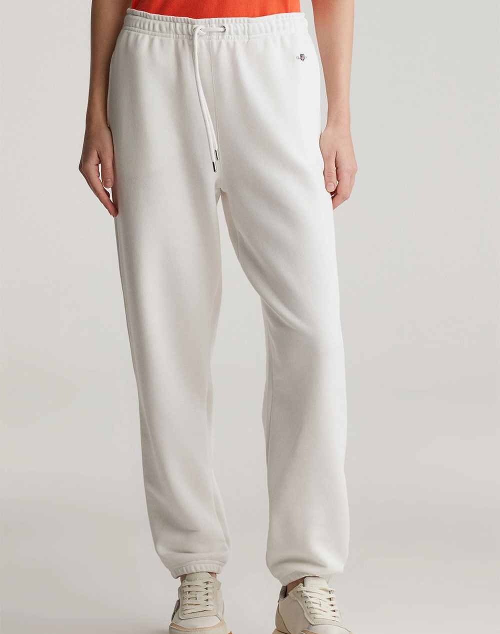 Gant Παντελονι Φουτερ Reg Shield Sweatpants Γυναικα Ρουχα Παντελονια Παντελονι Φορμας Ecru Βαμβακι,Συνθετικο 3Gw4200500 113 - Koolfly