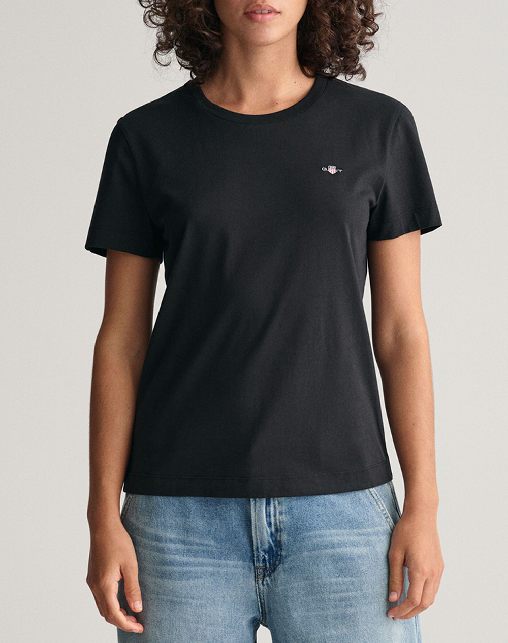 Gant Μπλουζα Κμ Reg Shield Ss T Shirt Reg Shield Ss T Shirt Γυναικα Ρουχα Μπλουζες Τ Shirt Black Βαμβακι 3Gw4200200 5