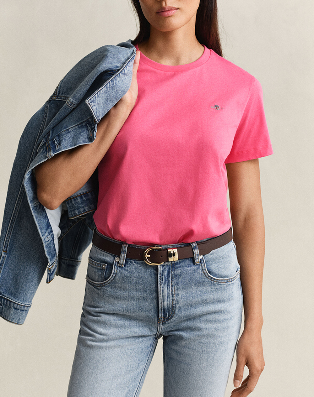 Gant Μπλουζα Κμ Reg Shield Ss T Shirt Reg Shield Ss T Shirt Γυναικα Ρουχα Μπλουζες Τ Shirt Fuchsia Βαμβακι 3Gw4200200 661