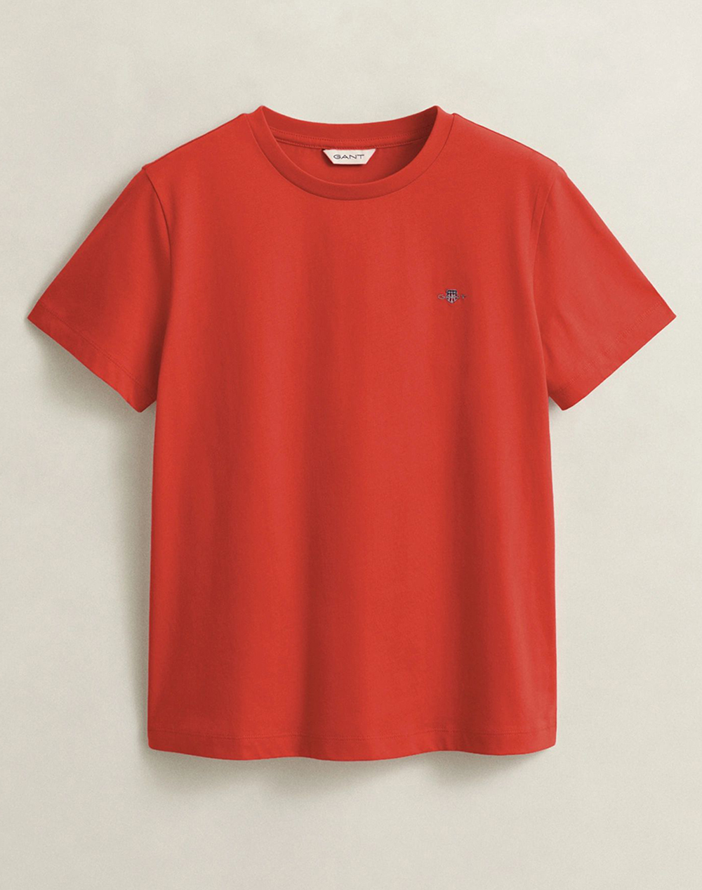 Gant Μπλουζα Κμ Reg Shield Ss T Shirt Reg Shield Ss T Shirt Γυναικα Ρουχα Μπλουζες Τ Shirt Red Βαμβακι 3Gw4200200 679