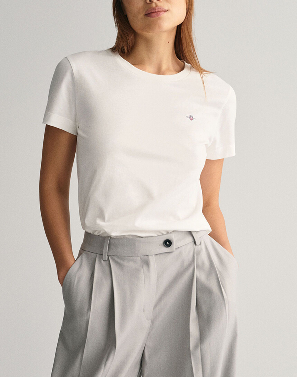 Gant Μπλουζα Κμ Reg Shield Ss T Shirt Γυναικα Ρουχα Μπλουζες Τ Shirt White Βαμβακι 3Gw4200200 110 - Koolfly