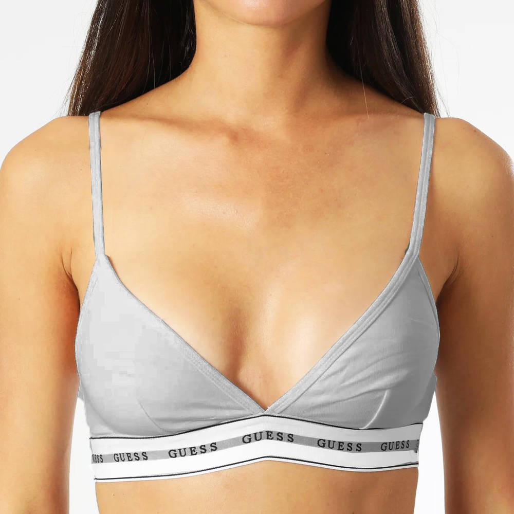 Guess Carrie Triangle Women''S Underwear Women Underwear Bras Gray Cotton,Elastic,Synthetic O2Bc02Kbbu1 H9D3 Female Bras