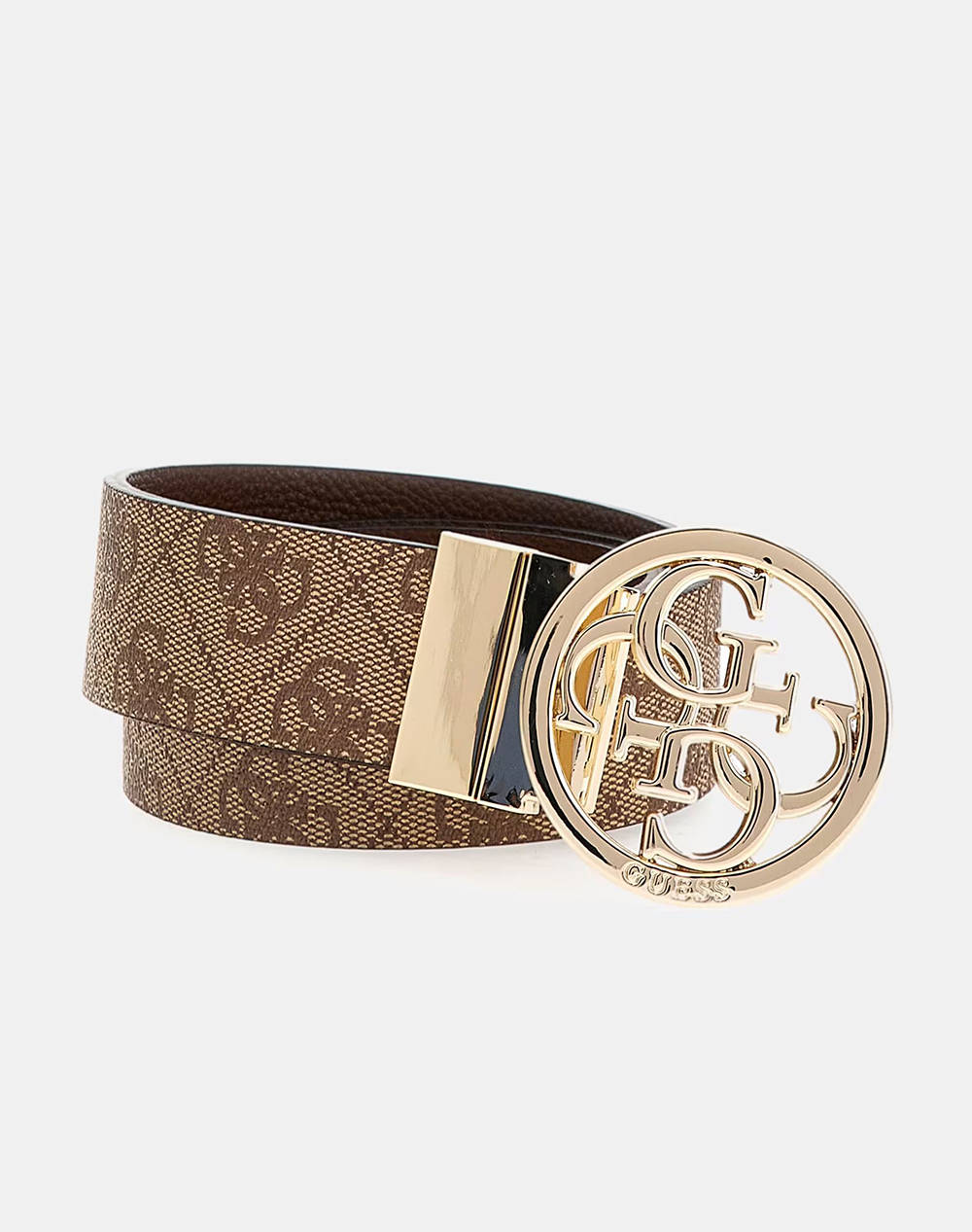 Guess Noelle Adj & Rev Pan Default Italy Fabric Belt W Women Accessories Belts Tan Leatherette Bw9166P4235 Ltl Female Belts