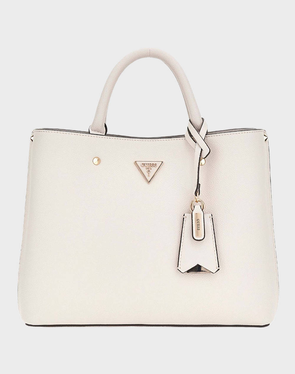 Guess Meridian Girlfriend Satchel (Dimensions: 32 X 24 X 12 Cm) Women Accessories Bags Ivory Imitation Leather Hwbg8778060 Ivo Female Bags