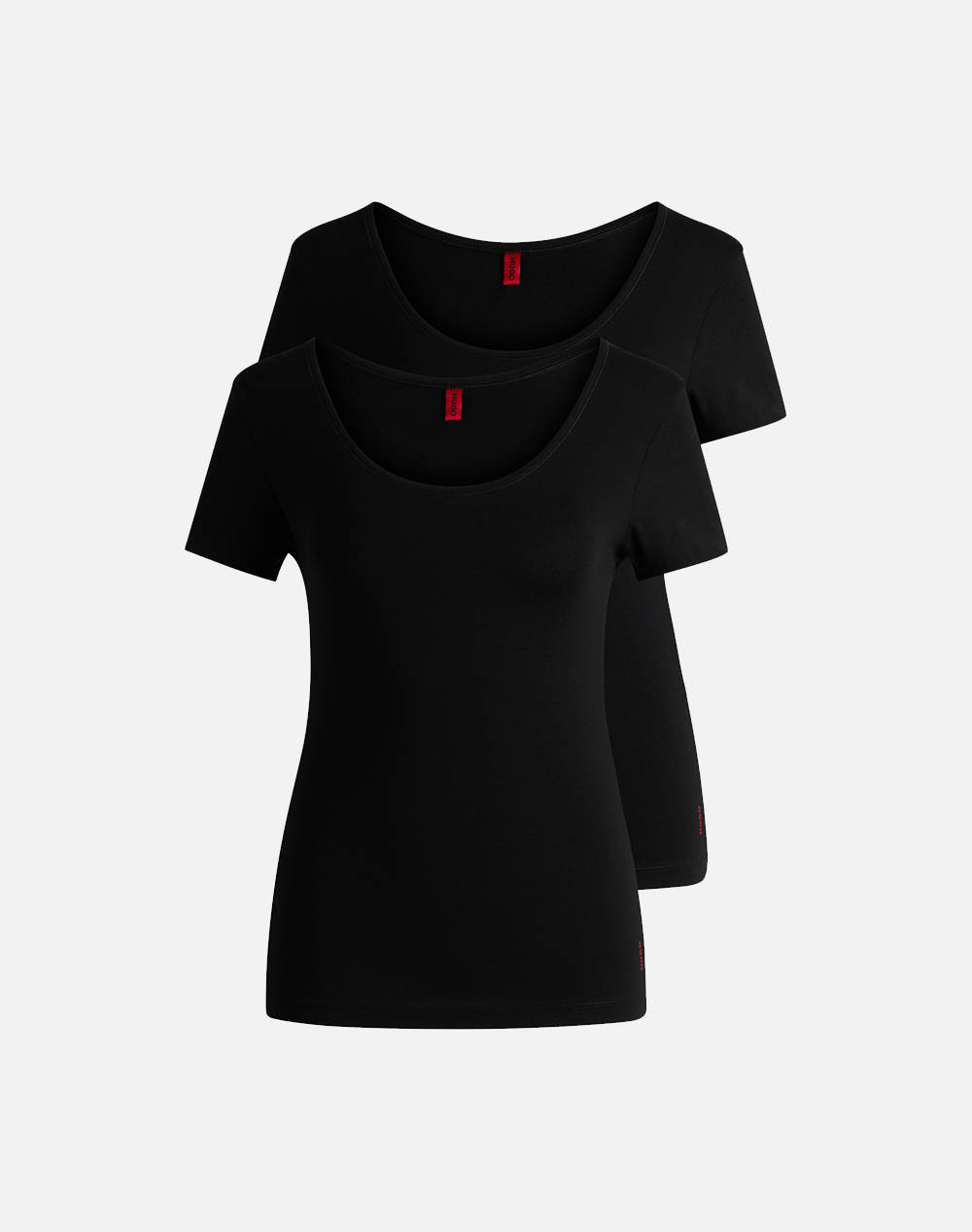 Hugo Twin T Shirt Rn 10240727 01 Women Umderwear Undershirts Black Cotton,Elastic 50469660 001 Female Undershirts Black