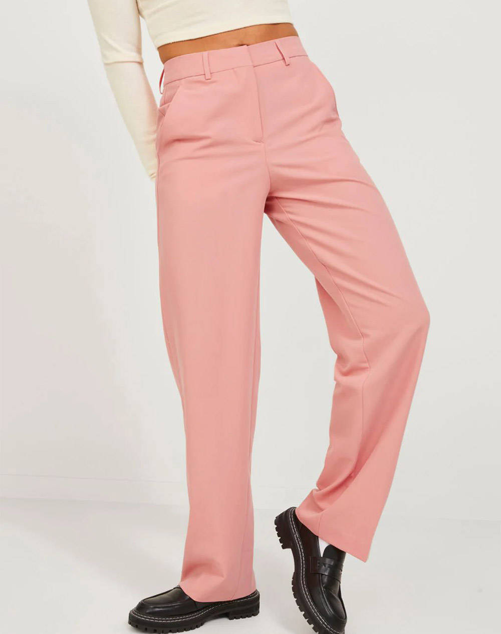 Jjxx Jxmary Hw Pant Pnt Noos Γυναικα Ρουχα Παντελονια Chinos Pink Βισκοζμε Ελαστανσυνθετικο 12200674 Coral Haze
