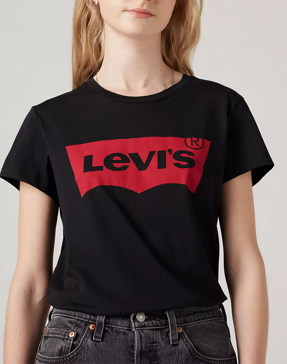Levis The Perfect Tee Γυναικα Ρουχα Μπλουζες Τ Shirt Black Βαμβακι 17369 0201 0201 - Koolfly