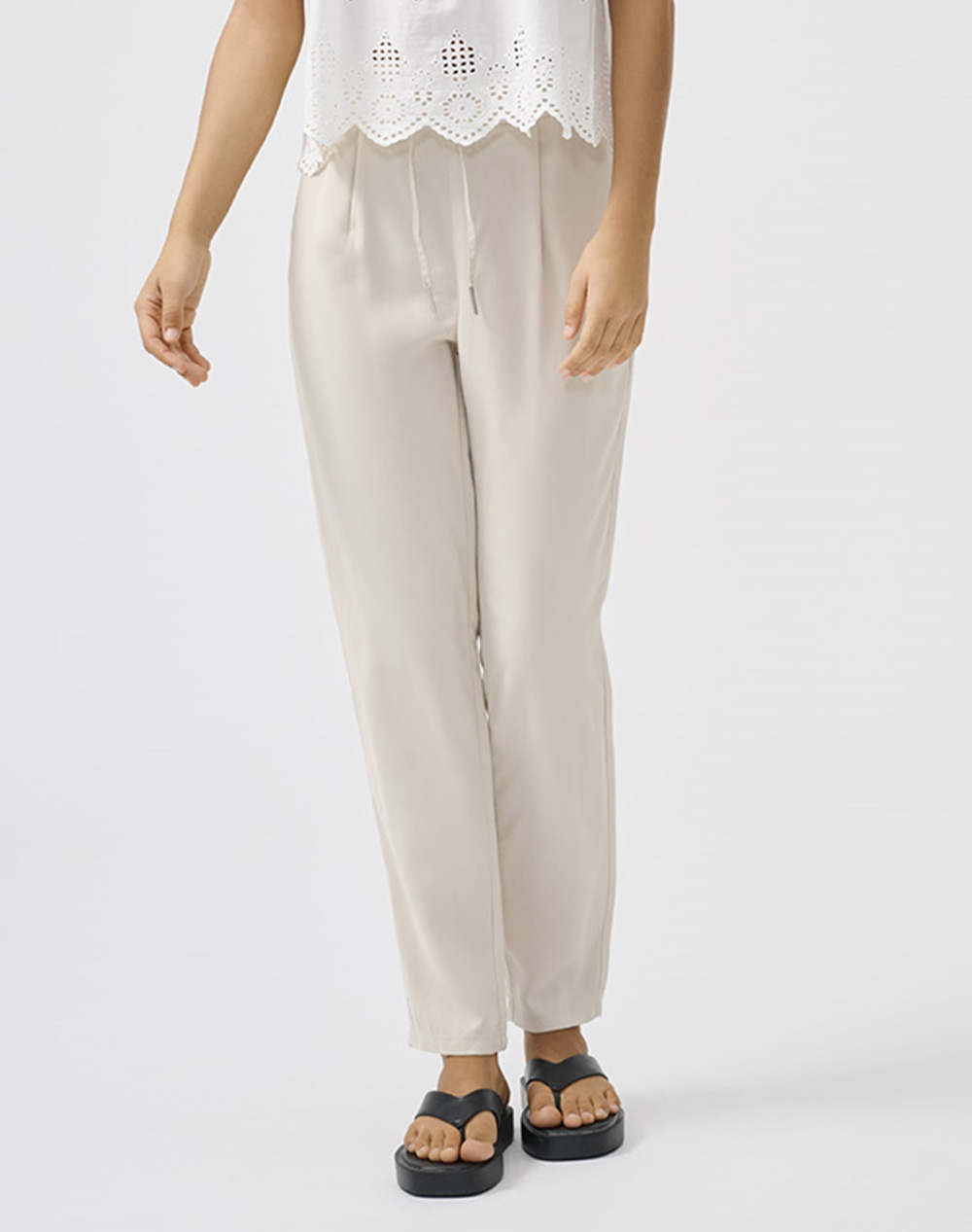 Only Onlpoptrash Aris Life Pant Wvn Noos Γυναικα Ρουχα Παντελονια Chinos Biege Βισκοζσυνθετικο 15342873 Pumice Stone