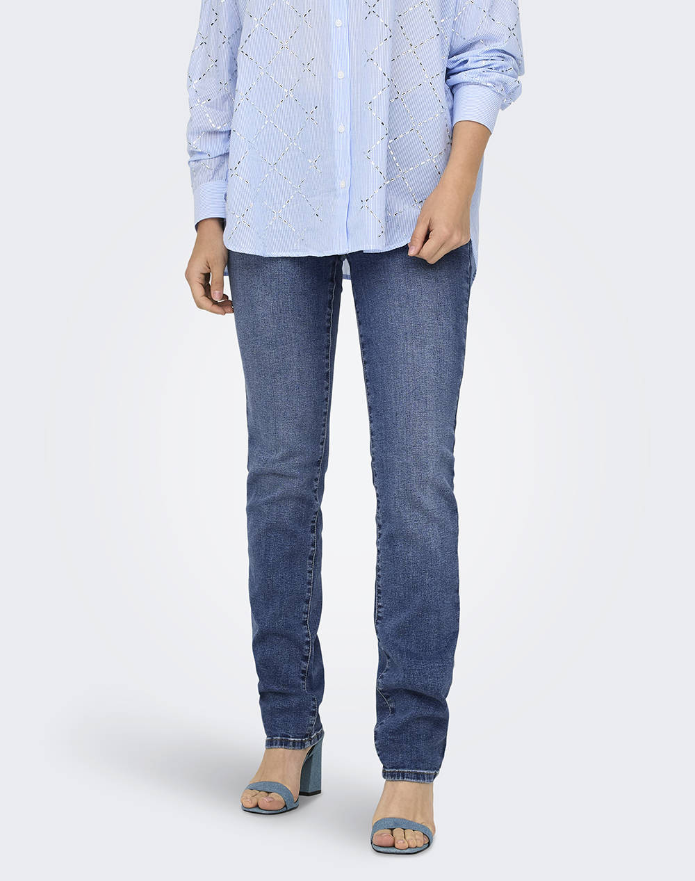 Only Onlsui Mid Slim Dnm Dia451 Noos Γυναικα Ρουχα Παντελονια Jean/5P/Cargo Denimblue Βαμβακι,Με Ελασταν 15330805 Medium Blue Denim - Koolfly