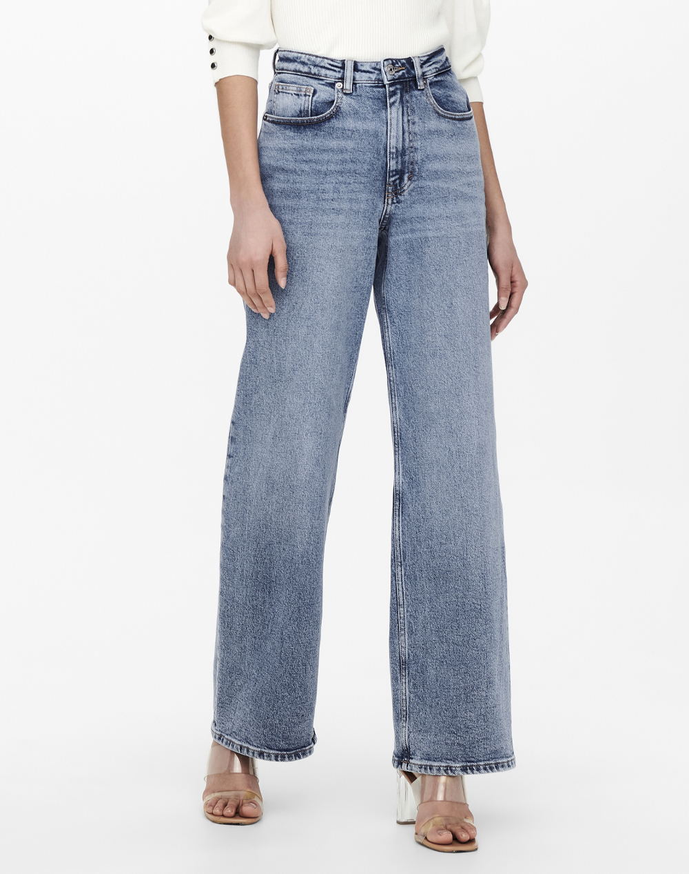 Only Onljuicy Hw Wide Leg Dnm Rea365 Noos Γυναικα Ρουχα Παντελονια Jean/5P/Cargo Denimlightblue Βαμβακιμε Ελασταν 15234743 Medium Blue Denimnas365