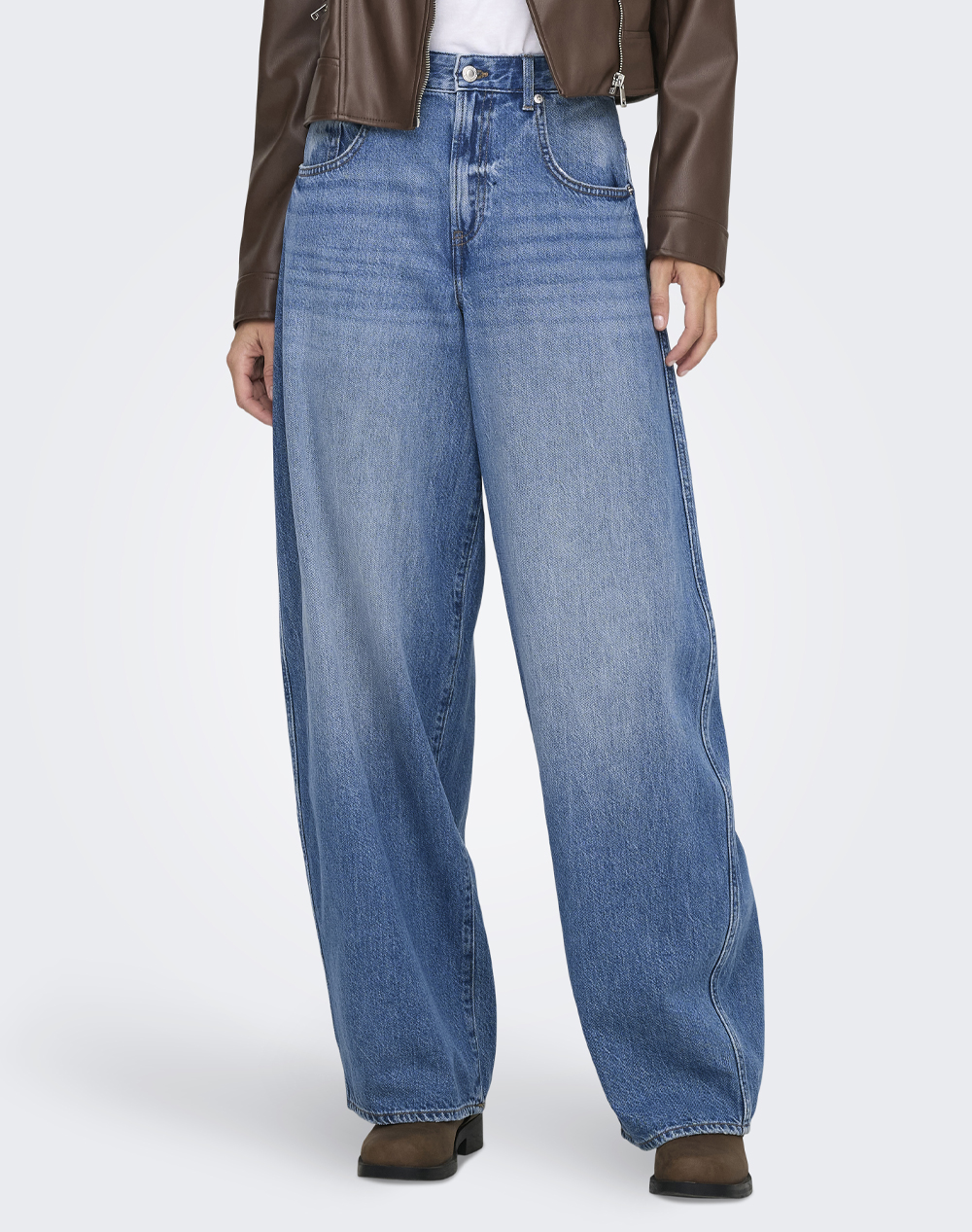 Only Onltaylor Hw Barrel Dnm Pim678 Noos Γυναικα Ρουχα Παντελονια Jean/5P/Cargo Denimblue Βαμβακι 15367620 Medium Blue Denim - Koolfly