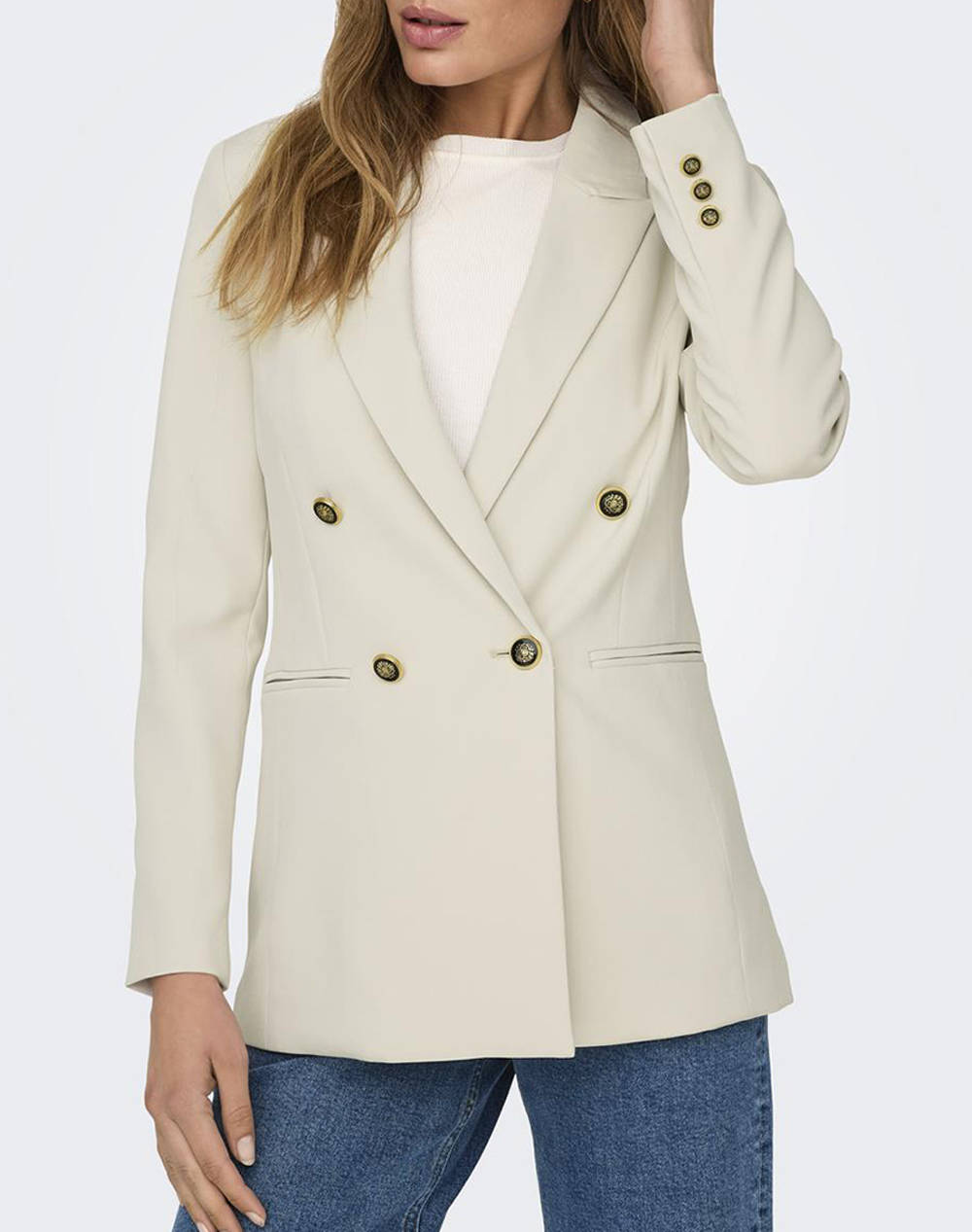 Only Onlastrid Life L/S Fit Blazer Tlr Noos Women Clothes Outerwear Blazers Biege Elastic,Synthetic 15294709 Pumice Stone Female Blazers Biege