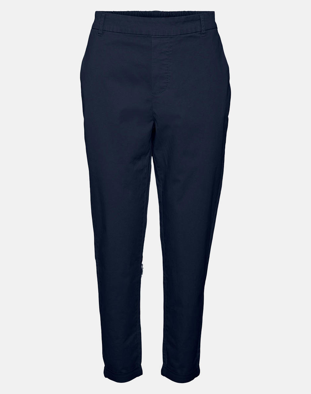Vero Moda Vmmaya Mw Loose Cotton Pant Noos Women Clothes Trousers Fabric Trousers Darkblue Cotton,Elastic 10269225 Navy Blazer Female Fabric Trousers