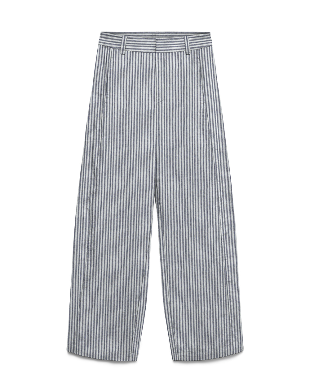 Vero Moda Vmselma Hw Barrel Pants Wvn Noos Γυναικα Ρουχα Παντελονια Υφασματινα Gray Βαμβακιλινο 10345666 Navy Blazersnow White