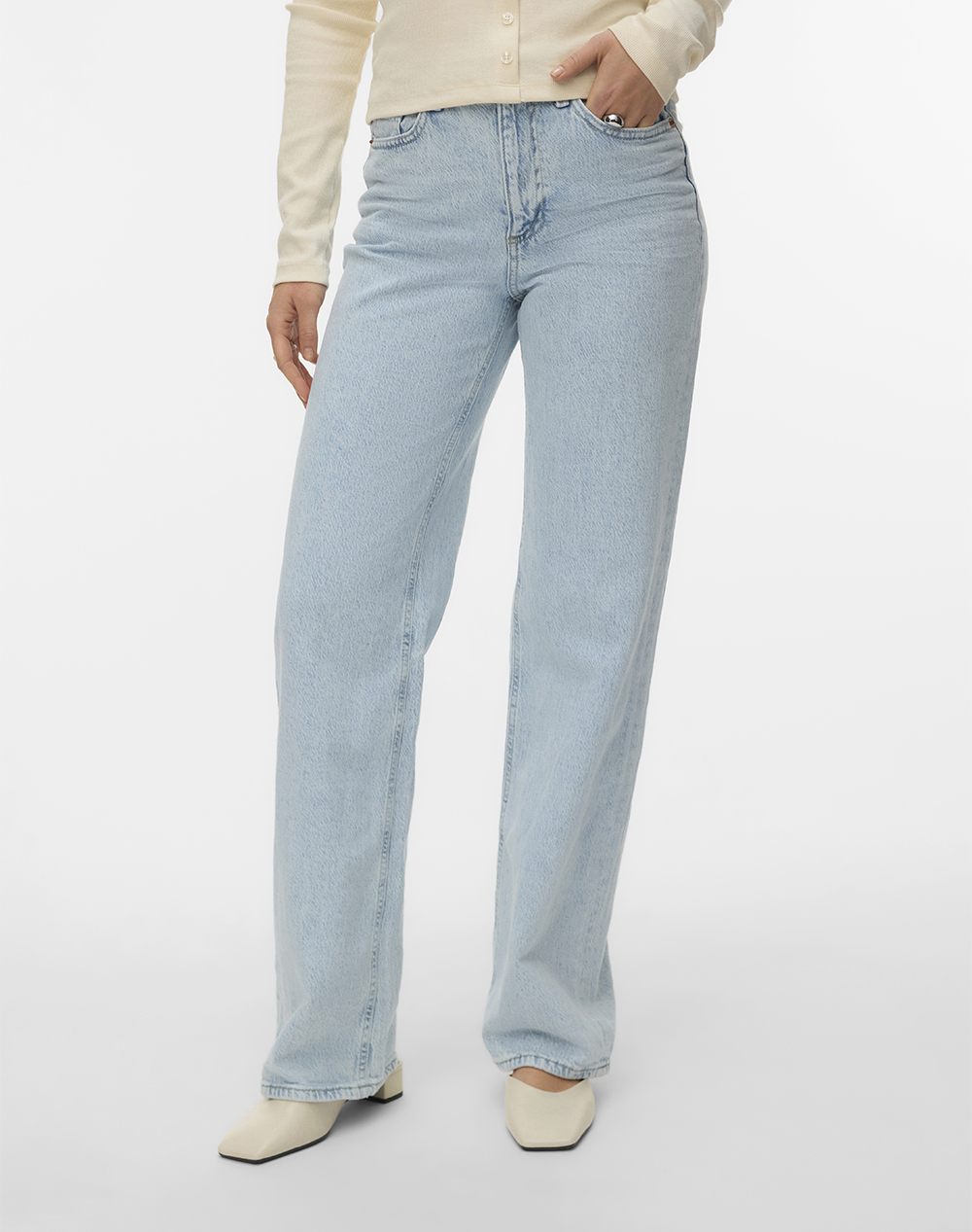 Vero Moda Vmtessa Hr Wide Jeans Ra3052 Ga Noos Γυναικα Ρουχα Παντελονια Jean/5P/Cargo Denimlightblue Βαμβακι,Με Ελασταν 10345321 Light Blue Denim -