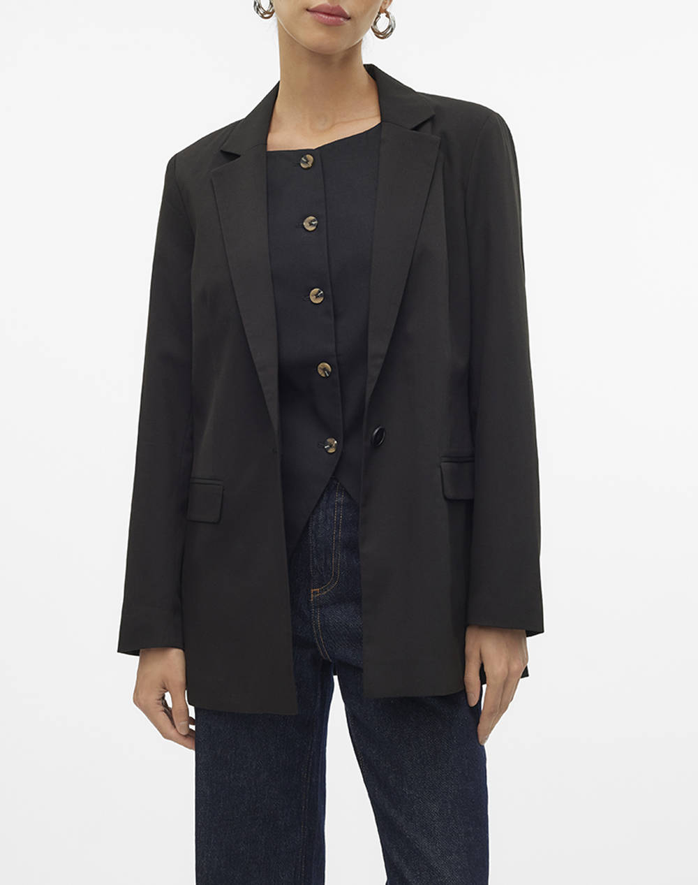 Vero Moda Vmnila Ls Slim Blazer Noos Γυναικα Ρουχα Πανωφορια Σακακια Black Βισκοζ,Με Ελασταν,Συνθετικο 10320915 Black - Koolfly