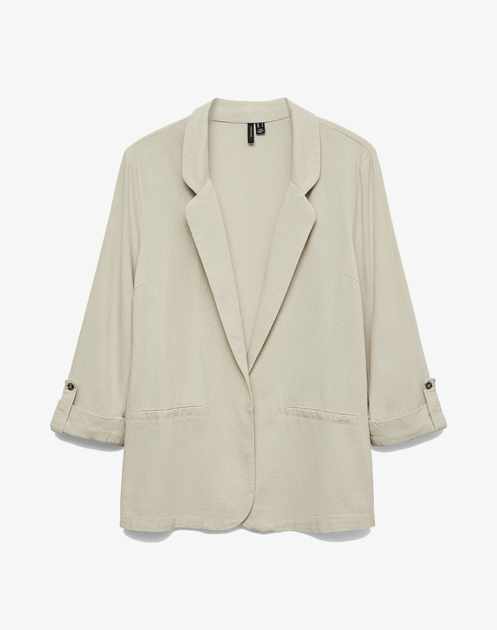 Vero Moda Vmjesmilo 3/4 Loose Blazer Wvn Noos Γυναικα Ρουχα Πανωφορια Σακακια Biege Βισκοζλινο 10279700 Silver Lining