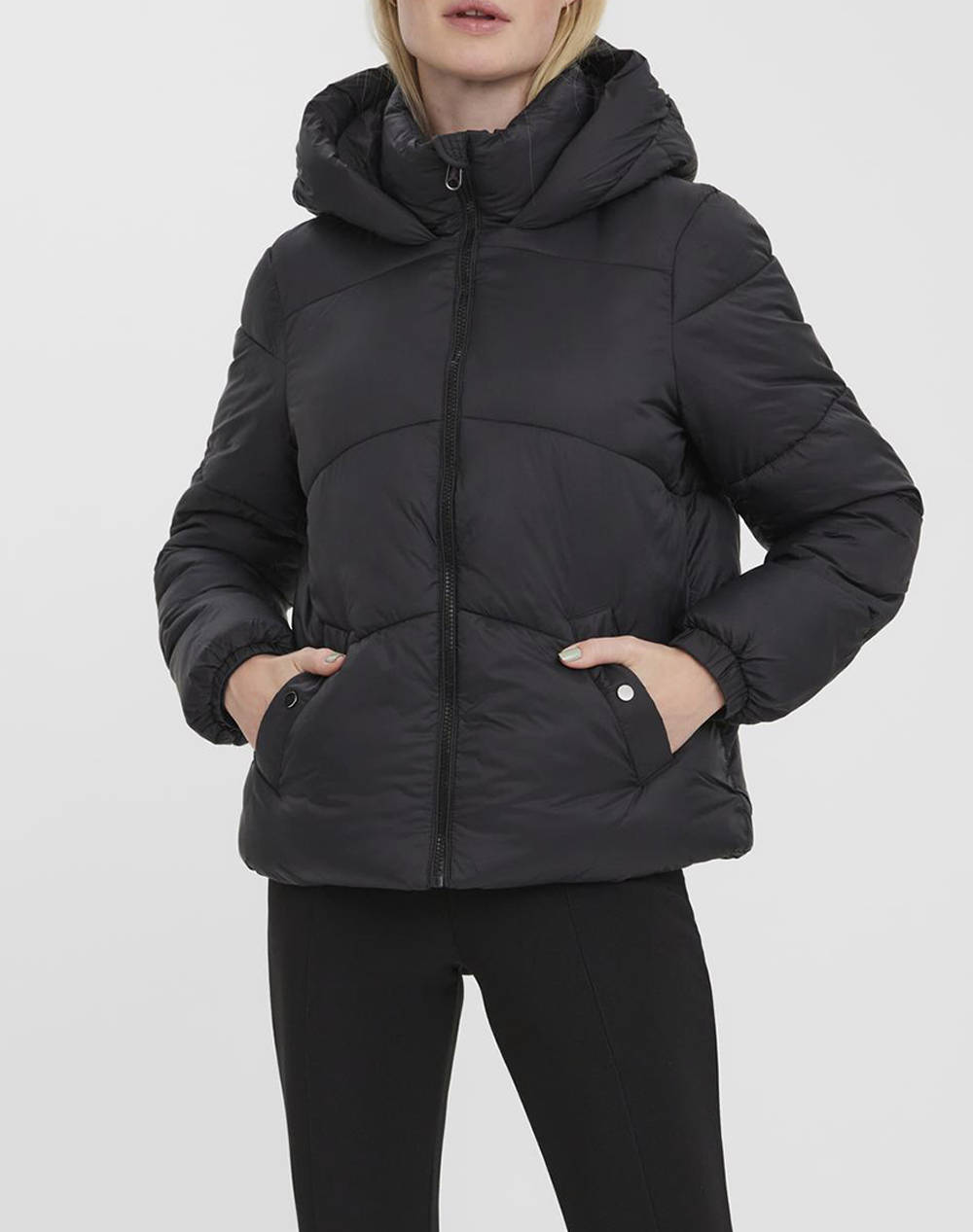 Vero Moda Vmuppsala Short Jacket Noos Women Clothes Outerwear Outerwear Jackets Black Synthetic 10273951 Black Female Jackets Black