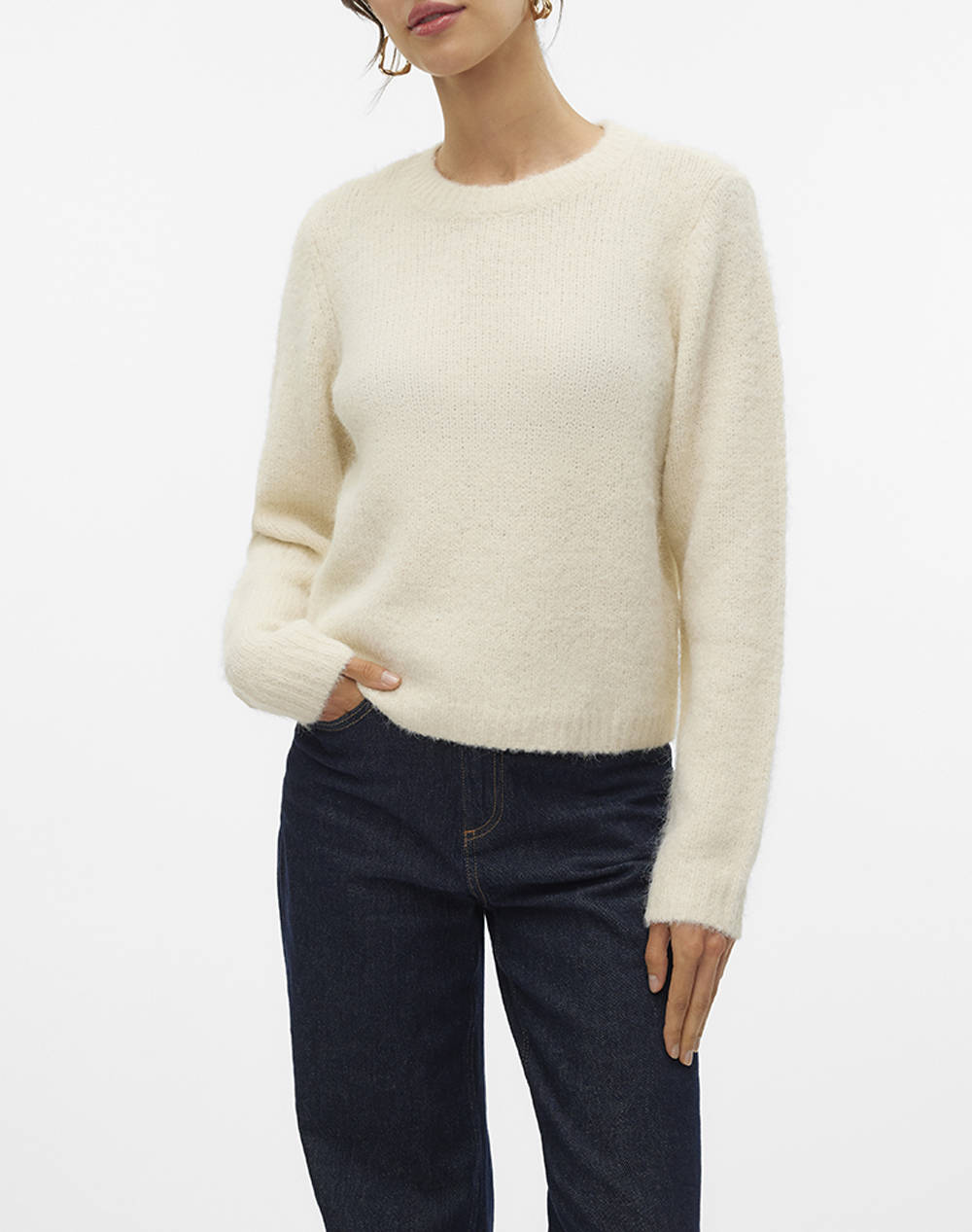 Vero Moda Vmnovah Ls O Neck Pullover Ga Noos Γυναικα Ρουχα Μπλουζες Πλεκτα Offwhite Μαλλιμε Ελαστανσυνθετικο 10320495 Birch