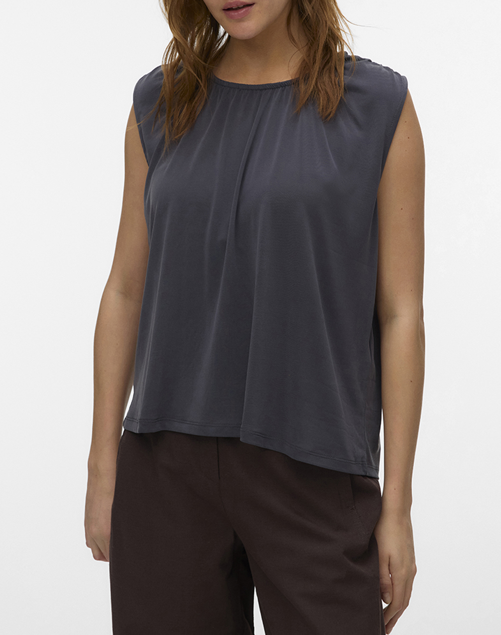 Vero Moda Vmfilli Sl Top Jrs Noos Γυναικα Ρουχα Μπλουζες Τοπ/Κορμακια Darkslategrey Συνθετικο 10342938 Asphalt