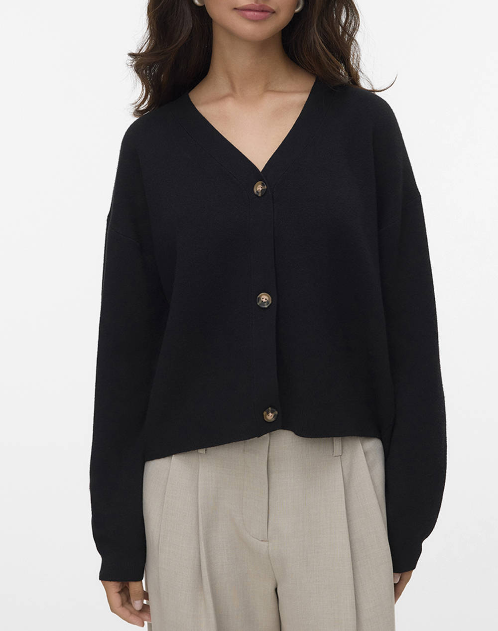 Vero Moda Vmsaba Full Needle Ls V Neck Cardi Noos Γυναικα Ρουχα Μπλουζες Πλεκτα Black Βισκοζσυνθετικο 10331794 Black