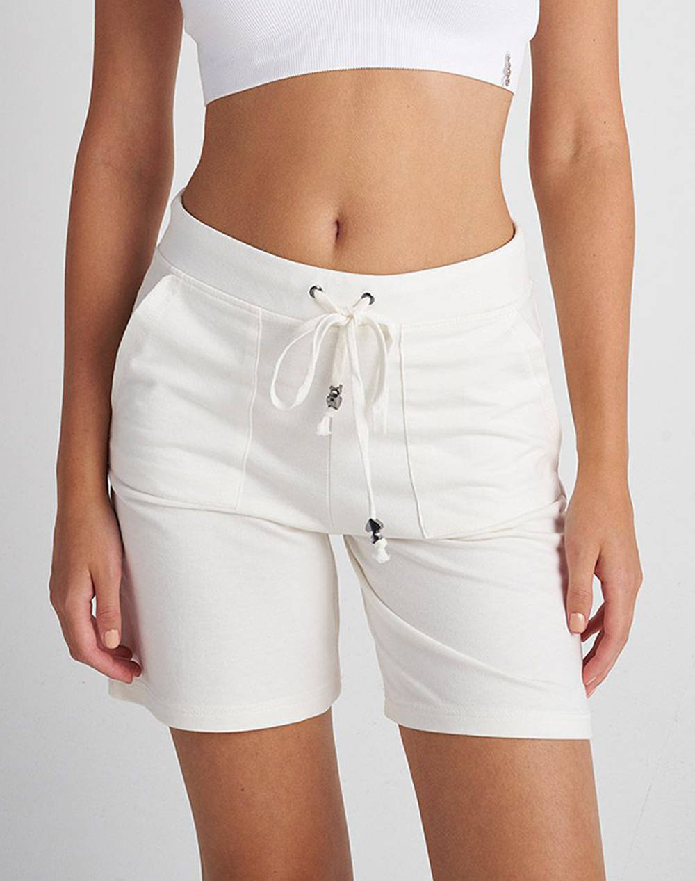 Sugar Free Bermuda Women Sportswear Bottom Clothing Shorts/Bermuda Offwhite Cotton,Synthetic 24810010 102 Female Shorts/Bermuda