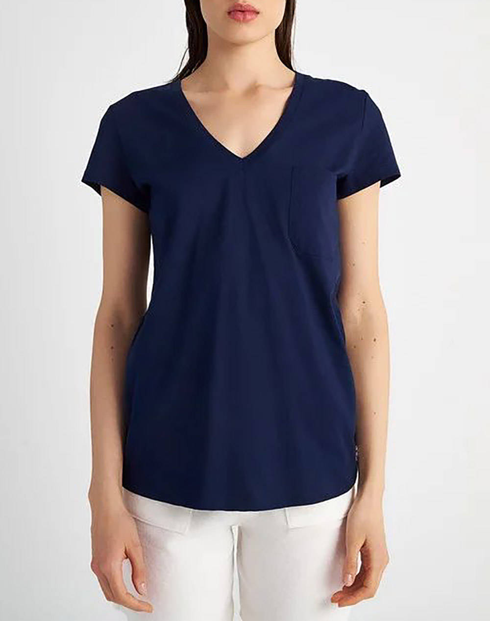 Sugarfree Blouse Women Clothes Tops T Shirts Navyblue Cotton 23812098 425 Female T-Shirts Blue