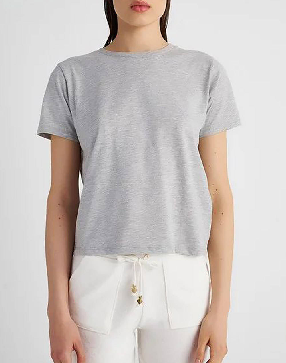 Sugarfree Blouse Women Clothes Tops T Shirts Lightgray Cotton 23812097 210 Female T-Shirts