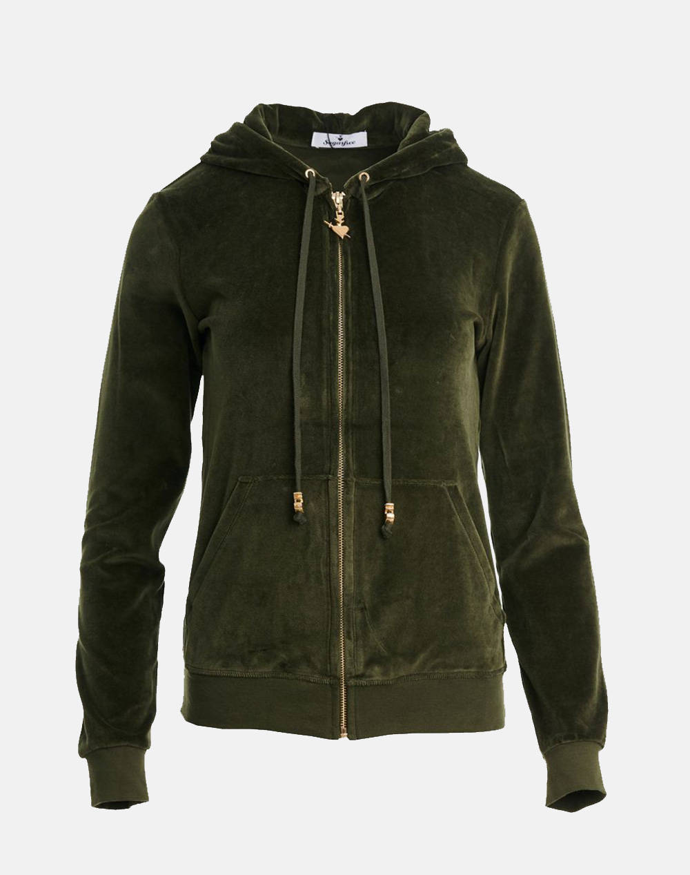 Sugarfree Cardigan Women Clothes Tops Sweatshirts Armygreen Synthetic,Cotton 19833000 521 Female Sweatshirts Green Army Green