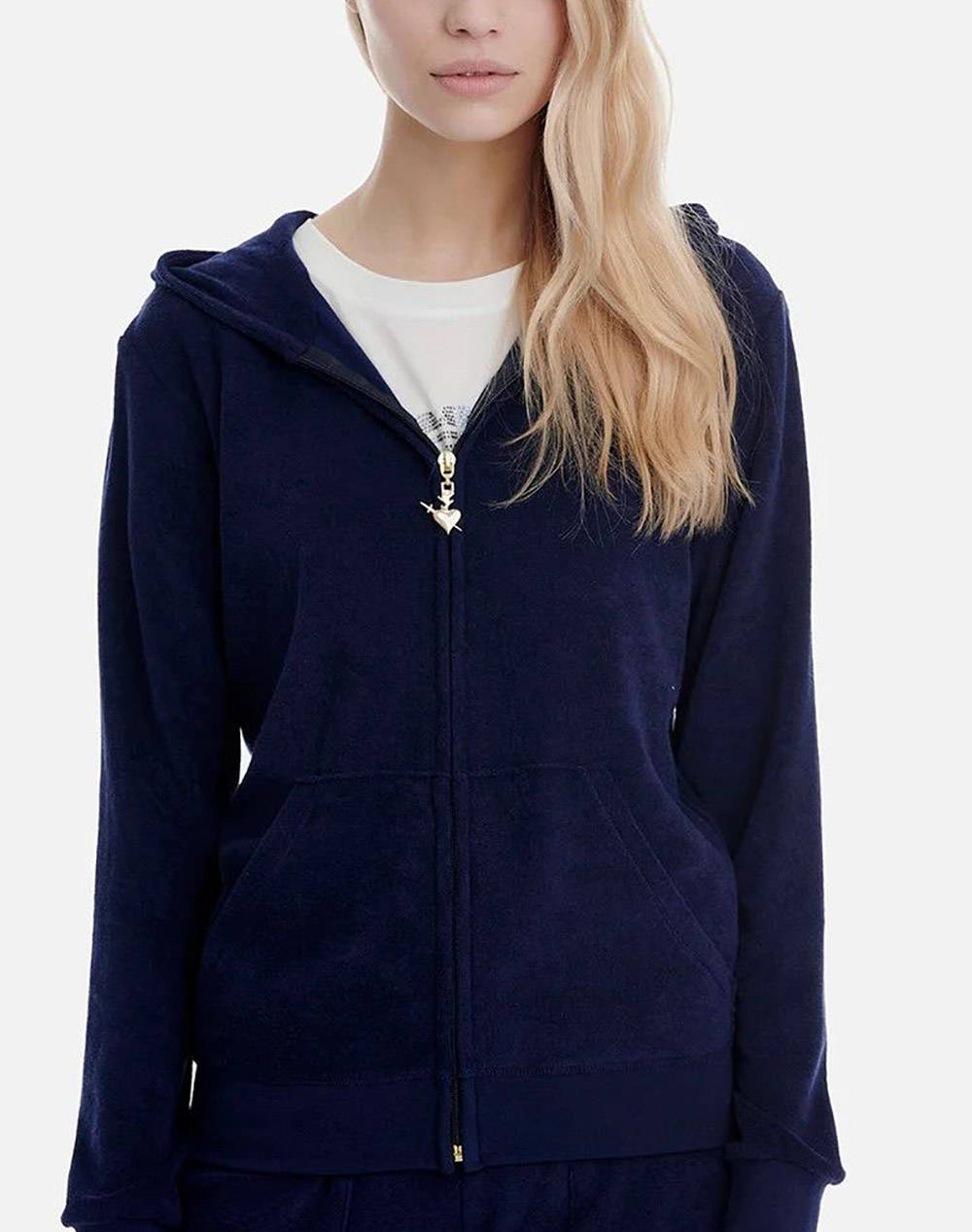 Sugarfree Jacket Women Clothes Tops Sweatshirts Navyblue Cotton,Synthetic 19813000 425 Female Sweatshirts Blue
