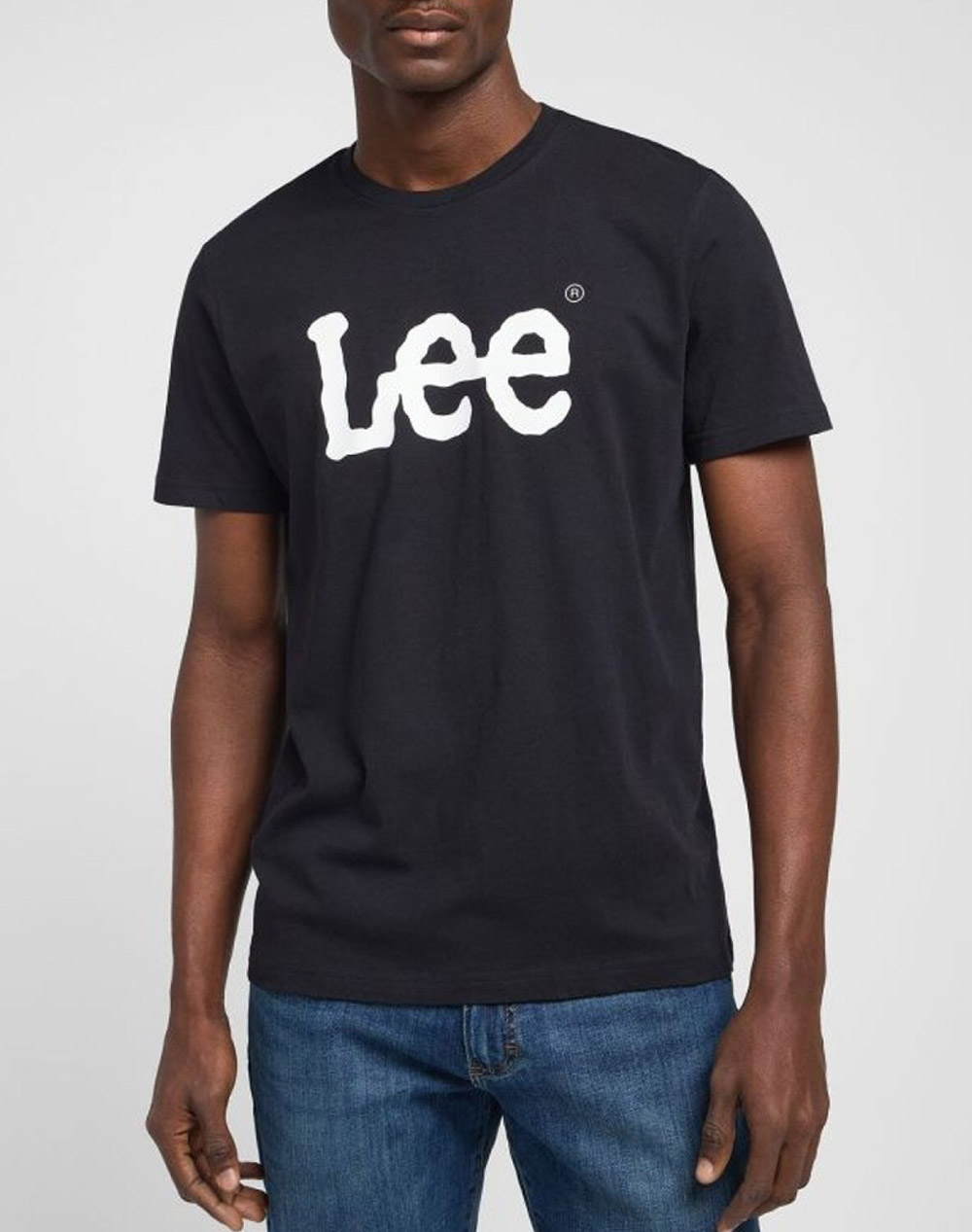 Lee Wobbly Logo Tee Ανδρας Ρουχα Μπλουζες T Shirt Black Βαμβακι 112116120 Black - Koolfly