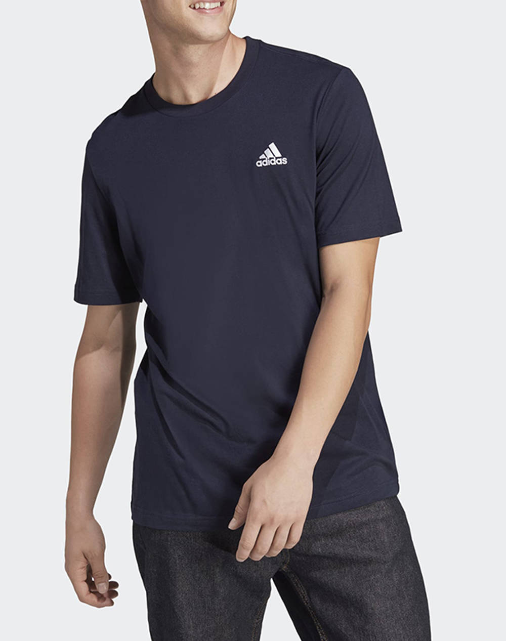 Adidas M Sl Sj T Men Clothes T Shirts & Sweatshirts T Shirts Darkblue Cotton Hy3404 Blue Male T-Shirts Blue