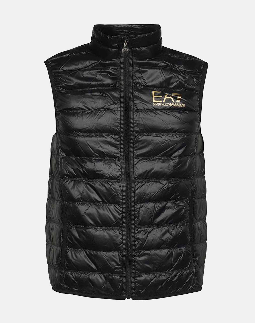 Ea7 Gilet Sweatpants Piumino Men Clothes Outerwear Vest Jackets Black Synthetic 8Npq01Pn29Z 0208 Male Vest Jackets Black