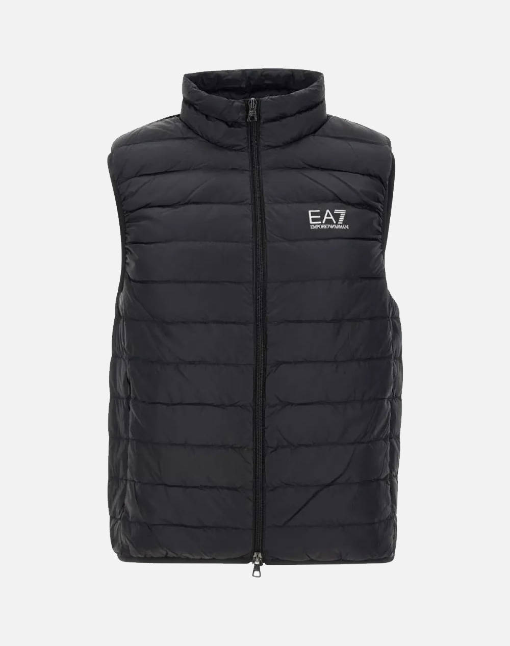 Ea7 Down Vest Men Clothes Outerwear Vest Jackets Jetblack Synthetic 8Npq06Pngpz 1200 Male Vest Jackets Black
