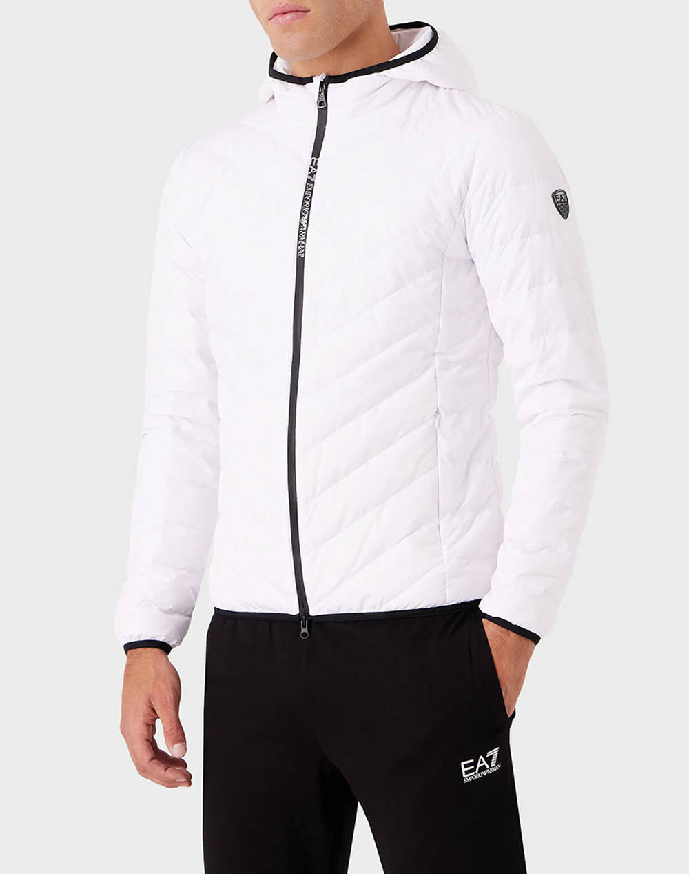 Ea7 Giacca Piumino Men Clothes Outerwear Jackets White Synthetic 8Npb14Pne1Z 1100 Male Jackets