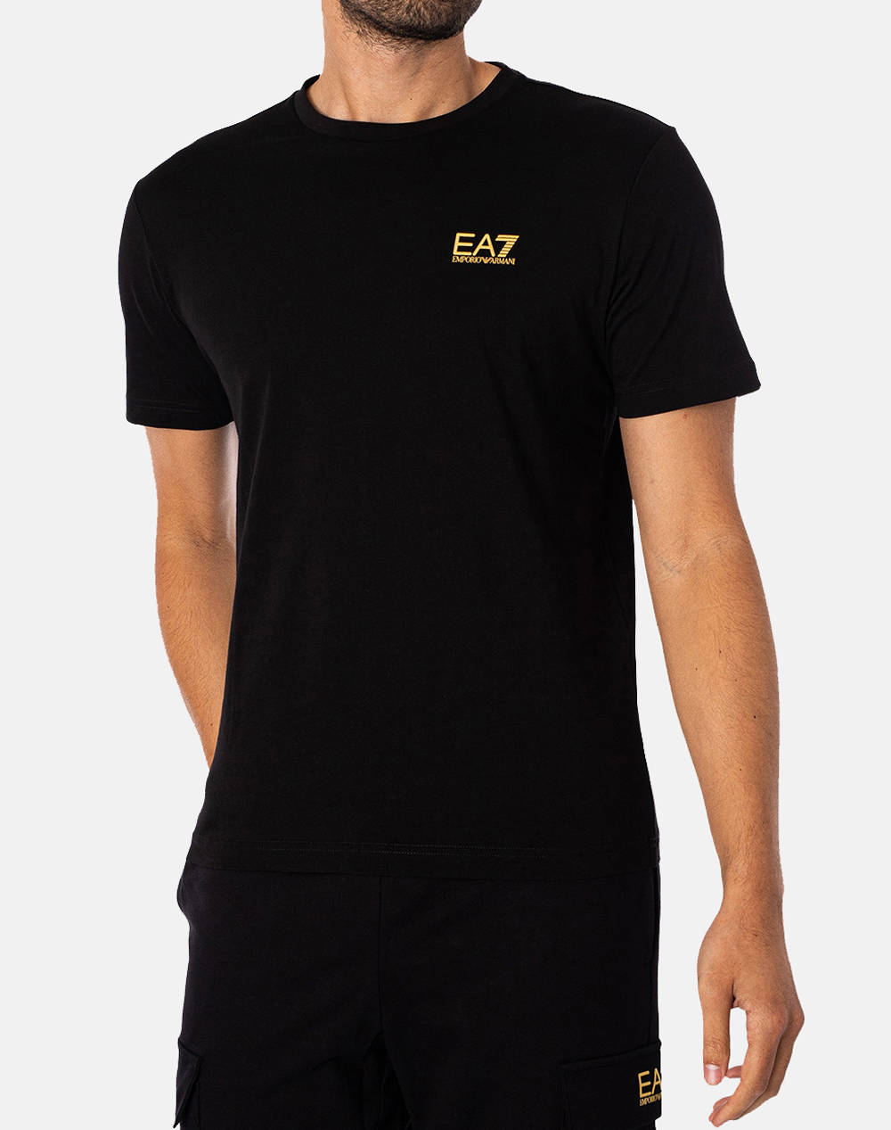 Ea7 T Shirt Men Clothes T Shirts & Sweatshirts T Shirts Black Cotton,Elastic 8Npt25Pjvpz 0208 Male T-Shirts Black