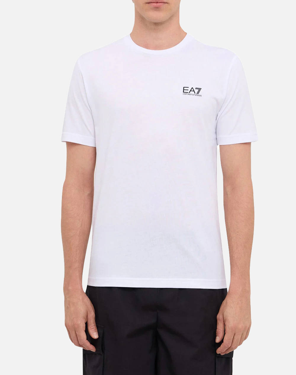 Ea7 T Shirt Men Clothes T Shirts & Sweatshirts T Shirts White Cotton,Elastic 8Npt25Pjvpz 1100 Male T-Shirts