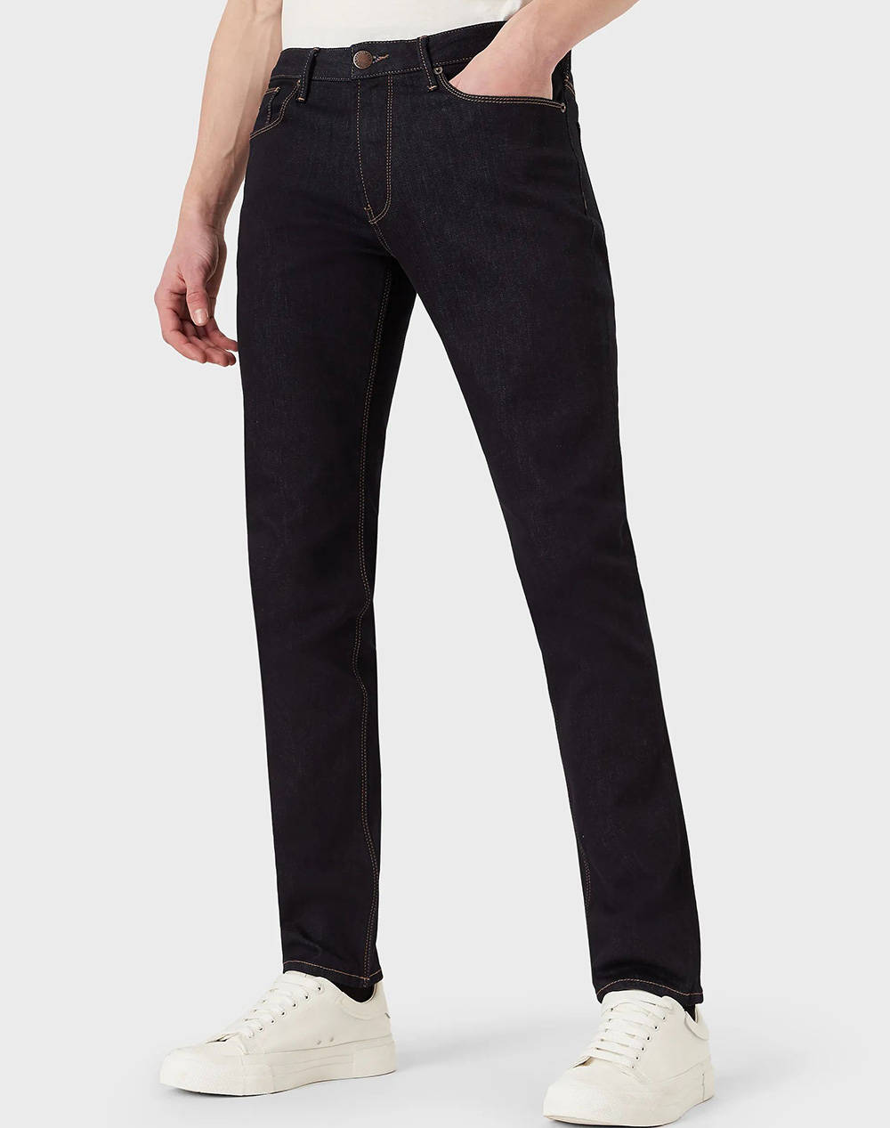 Emporio Armani 5 Tasche Jeans Men Clothes Trousers Jeans Denimblue Cotton,Elastic 8N1J061G0Lz 0941 Male Jeans Blue