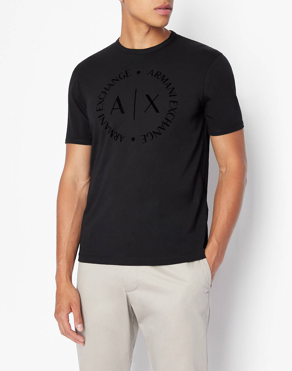 Armani Exchange T Shirt Men Clothes T Shirts & Sweatshirts T Shirts Black Cotton 8Nztcdz8H4Z 1200 Male T-Shirts Black