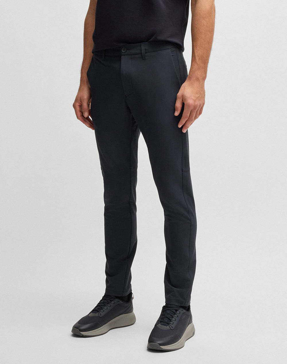 Boss T_Commuter Slim 10268853 01 Ανδρας Ρουχα Παντελονια Chinos Darkblue Με Ελασταν,Συνθετικο 50534303 402 - Koolfly