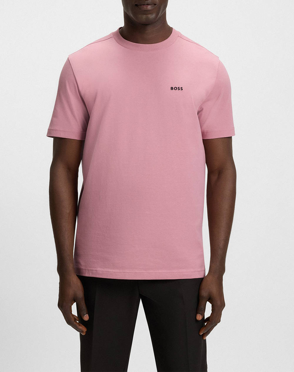 Boss Tee 10256064 01 Men Clothes T Shirts & Sweatshirts T Shirts Pink Cotton,Elastic 50506373 696 Male T-Shirts