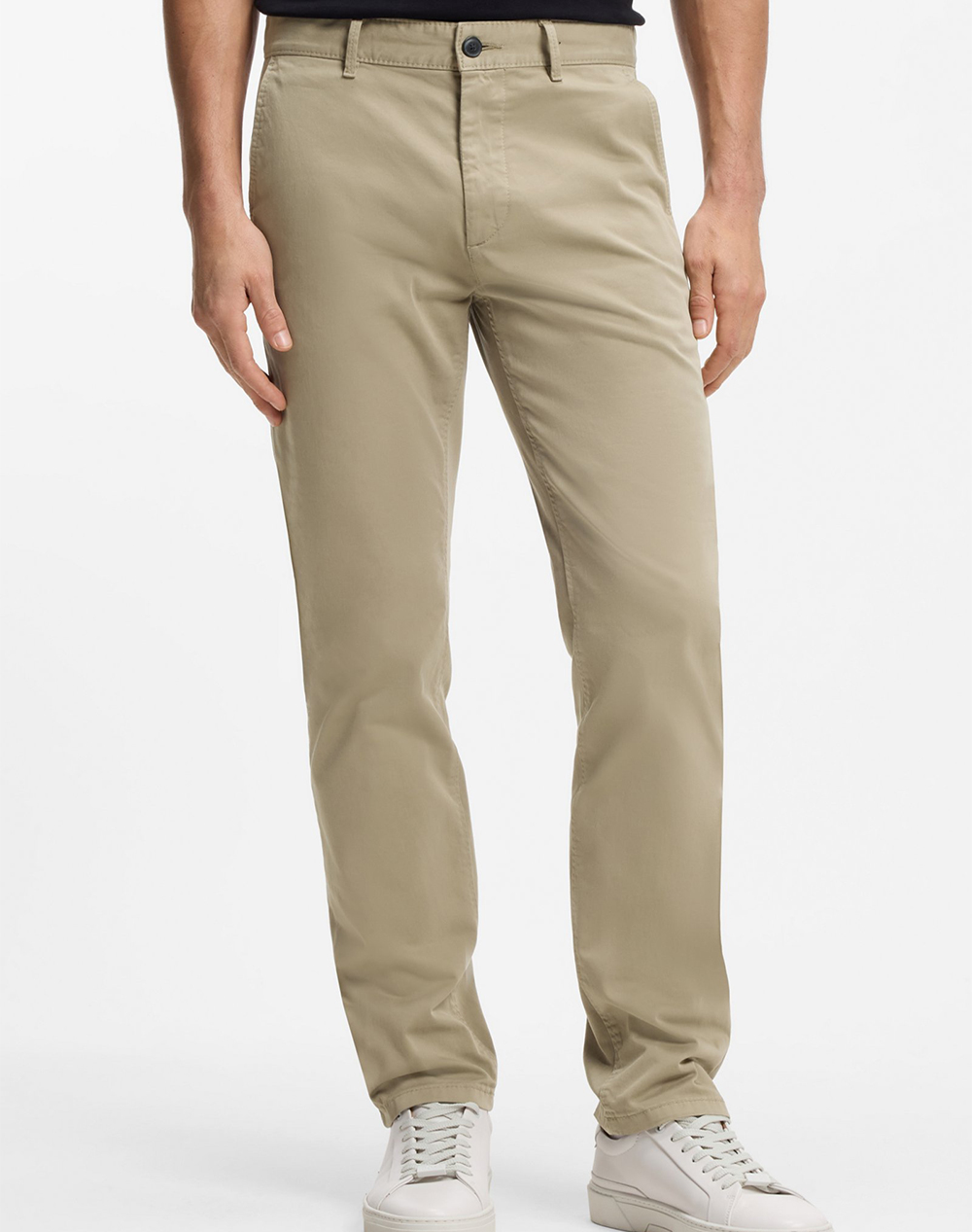 Boss Chino_Slim 10242156 01 Ανδρας Ρουχα Παντελονια Chinos Biege Βαμβακιμε Ελασταν 50510933 239 239